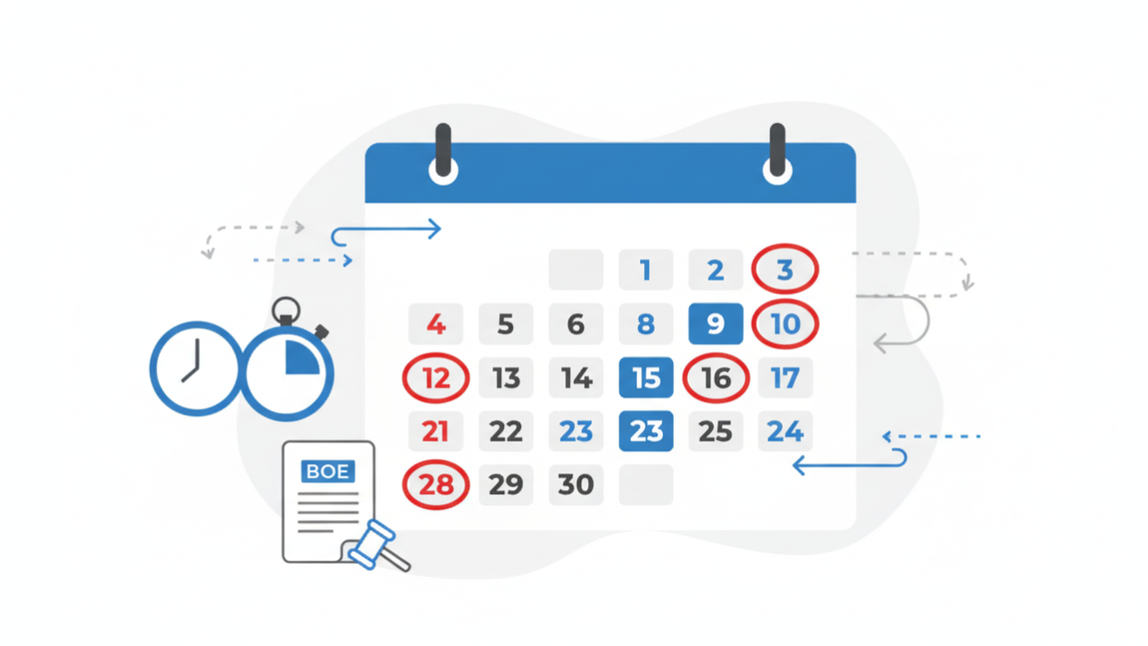 Calendario digital interactivo con anotaciones y flechas que simbolizan el traslado de festivos y días no laborables en España.